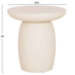 ΤΡΑΠΕΖΙ ΒΟΗΘΗΤΙΚΟ ΣΤΡΟΓΓΥΛΟ HIKARI HM6593.02 ΜΠΕΖ FIBER CEMENT Φ46x48Υεκ. - Image 4