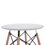 ΤΡΑΠΕΖΙ MINIMAL ΣΤΡΟΓΓΥΛΟ HM0060.01 ΛΕΥΚΟ ΧΡΩΜΑ MDF-ΠΟΔΙΑ ΟΞΙΑΣ ΦΥΣΙΚΟ Φ60Χ72Υεκ. - Image 4