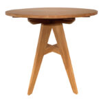 Τραπέζι Cadrada pakoworld teak ξύλο σε φυσική απόχρωση Φ80x76εκ - Image 2