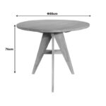 Τραπέζι Cadrada pakoworld teak ξύλο σε φυσική απόχρωση Φ80x76εκ - Image 5