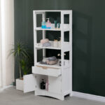 Ντουλάπι-στήλη Sejo pakoworld mdf λευκό 60x32.5x154εκ - Image 3