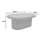 Τραπέζι σαλονιού Vooge pakoworld MGO όψη τραβερτίνας 100x64x39εκ - Image 5