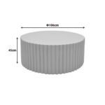 Τραπέζι σαλονιού Binero pakoworld MGO ανοιχτό γκρι Φ106x45εκ - Image 4