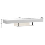 ΕΠΙΠΛΟ ΤΗΛΕΟΡΑΣΗΣ ΤΟΙΧΟΥ ME LED SAVOR HM18381.02 ΜΕΛΑΜΙΝΗ ΛΕΥΚΗ 150x29,5x22Υεκ - Image 2