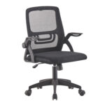 ΚΑΡΕΚΛΑ ΓΡΑΦΕΙΟΥ NETTIS HM1220.01 ΜΑΥΡO MESH-ΒΑΣΗ ΠΟΛΥΠΡΟΠΥΛΕΝΙΟΥ 47x47x109-119Υεκ