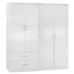 ΝΤΟΥΛΑΠΑ 4-ΦΥΛΛΗ ΜΕ 2 ΣΥΡΤΑΡΙΑ JENNA HM11351.05 ΜΕΛΑΜΙΝΗ ΣΕ ΛΕΥΚΟ 160x43x181Υ