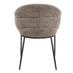 ΠΟΛΥΘΡΟΝΑ ΤΡΑΠΕΖΑΡΙΑΣ DRENNY HM18424.03 TAUPE ΥΦΑΣΜΑ-ΜΕΤΑΛ.ΜΑΥΡΑ ΠΟΔΙΑ 62x62x87Υεκ - Image 5