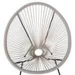 ΣΕΤ ΕΞΩΤΕΡΙΚΟΥ ΧΩΡΟΥ 3ΤΜΧ ACAPULCO HM11861.03 P.E.RATTAN ΕΚΡΟΥ-ΜΕΤΑΛΛΟ ΣΕ ΜΑΥΡΟ - Image 5