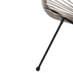 ΣΕΤ ΕΞΩΤΕΡΙΚΟΥ ΧΩΡΟΥ 3ΤΜΧ ACAPULCO HM11861.03 P.E.RATTAN ΕΚΡΟΥ-ΜΕΤΑΛΛΟ ΣΕ ΜΑΥΡΟ - Image 7