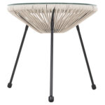 ΣΕΤ ΕΞΩΤΕΡΙΚΟΥ ΧΩΡΟΥ 3ΤΜΧ ACAPULCO HM11861.03 P.E.RATTAN ΕΚΡΟΥ-ΜΕΤΑΛΛΟ ΣΕ ΜΑΥΡΟ - Image 8