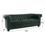 ΣΕΤ ΣΑΛΟΝΙ 3ΤΜΧ MOBAR HM10912.08 PU ΔΕΡΜΑ Τ.CHESTERFIELD ΚΥΠΑΡΙΣΣΙ - Image 2