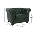 ΣΕΤ ΣΑΛΟΝΙ 3ΤΜΧ MOBAR HM10912.08 PU ΔΕΡΜΑ Τ.CHESTERFIELD ΚΥΠΑΡΙΣΣΙ - Image 4