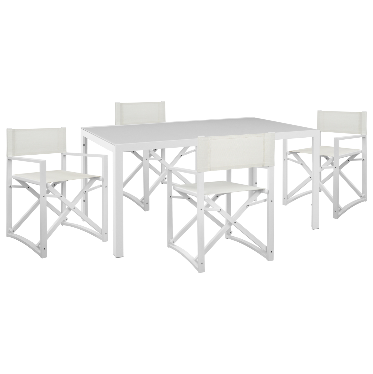 set-trapezarias-5tmch-fb921021-karekles- ΣΕΤ ΤΡΑΠΕΖΑΡΙΑΣ 5ΤΜΧ DUPRE HM21021 ΚΑΡΕΚΛΕΣ ΑΛΟΥΜ. & ΜΕΤΑΛ.ΤΡΑΠΕΖΙ 150x90εκ--ΛΕΥΚΟ - Image 1