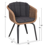 ΣΕΤ ΤΡΑΠΕΖΑΡΙΑΣ 7ΤΜΧ VICTUS HM10862.01 ΓΚΡΙ ΑΛΟΥΜ.-SINTERED STONE-OLEFIN--WICKER - Image 4