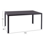 ΣΕΤ ΤΡΑΠΕΖΑΡΙΑΣ ΕΞ.ΧΩΡΟΥ 5ΤΜΧ MORNER HM21008 ΜΕΤΑΛΛΟ & WICKER ΣΕ ΓΚΡΙ - Image 2