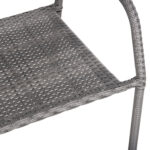 ΣΕΤ ΤΡΑΠΕΖΑΡΙΑΣ ΕΞ.ΧΩΡΟΥ 5ΤΜΧ MORNER HM21008 ΜΕΤΑΛΛΟ & WICKER ΣΕ ΓΚΡΙ - Image 5